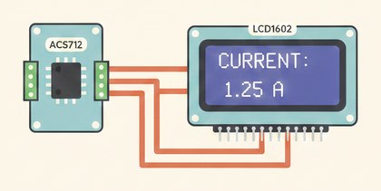 Датчик ACS712 и LCD1602