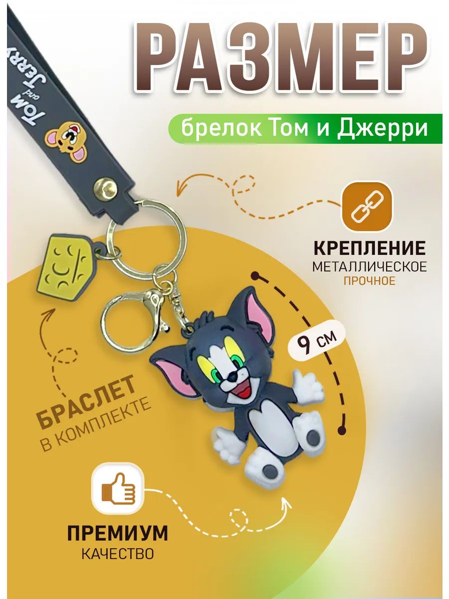 Брелок Том и Джерри подвеска котик Том картинка №2