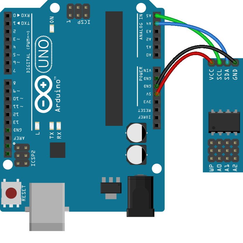 AT24C256 модуль I2C EEPROM памяти на 256 Кб картинка №2