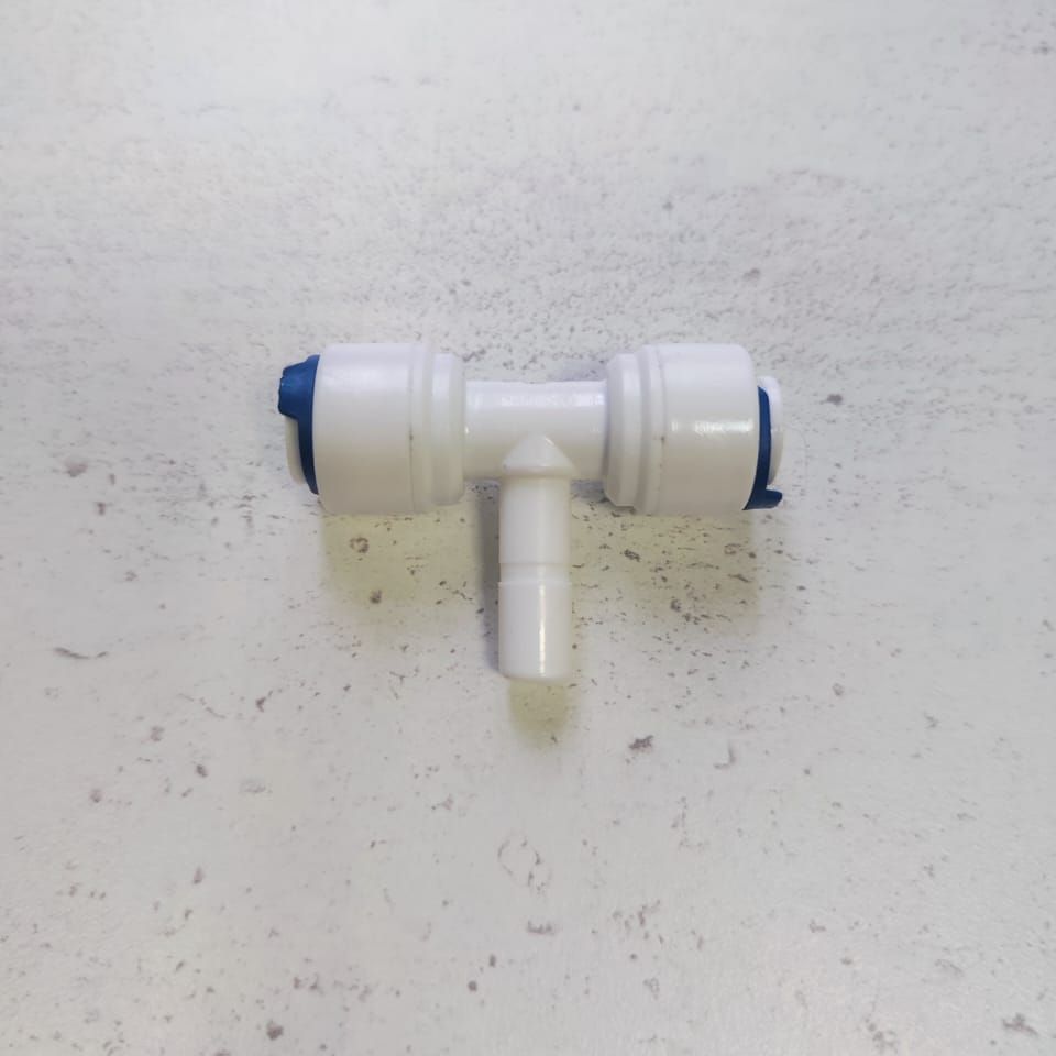 Фитинг тройник Т-образный 1/4" трубка - 1/4" трубка - 1/4" стержень картинка №2