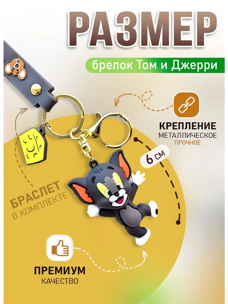 Брелок Том и Джерри подвеска котик Том картинка №2