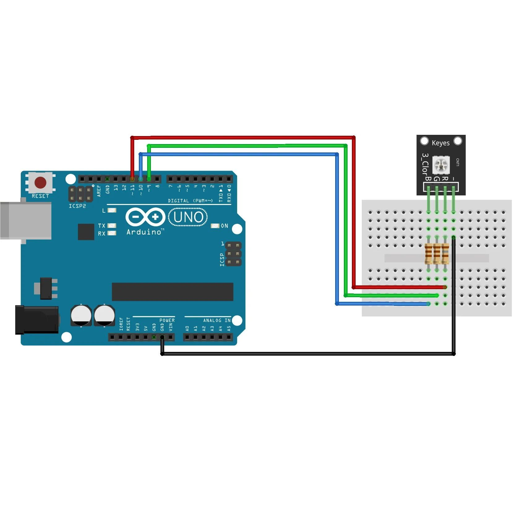 Светодиодный модуль RGB KY-009 (HW-478) для Arduino картинка №2