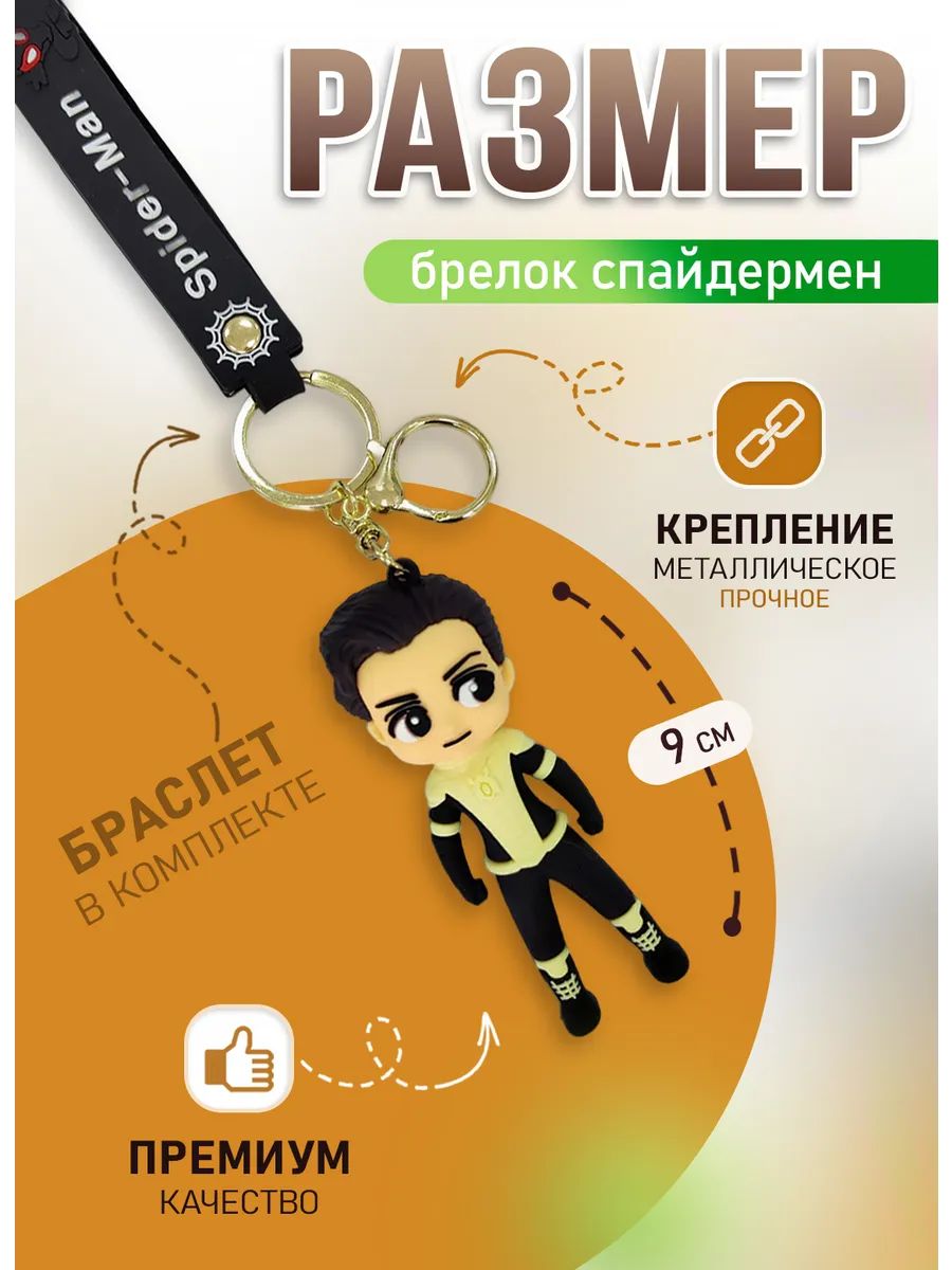 Брелок Спайдермен для ключей сумки, телефона картинка №2