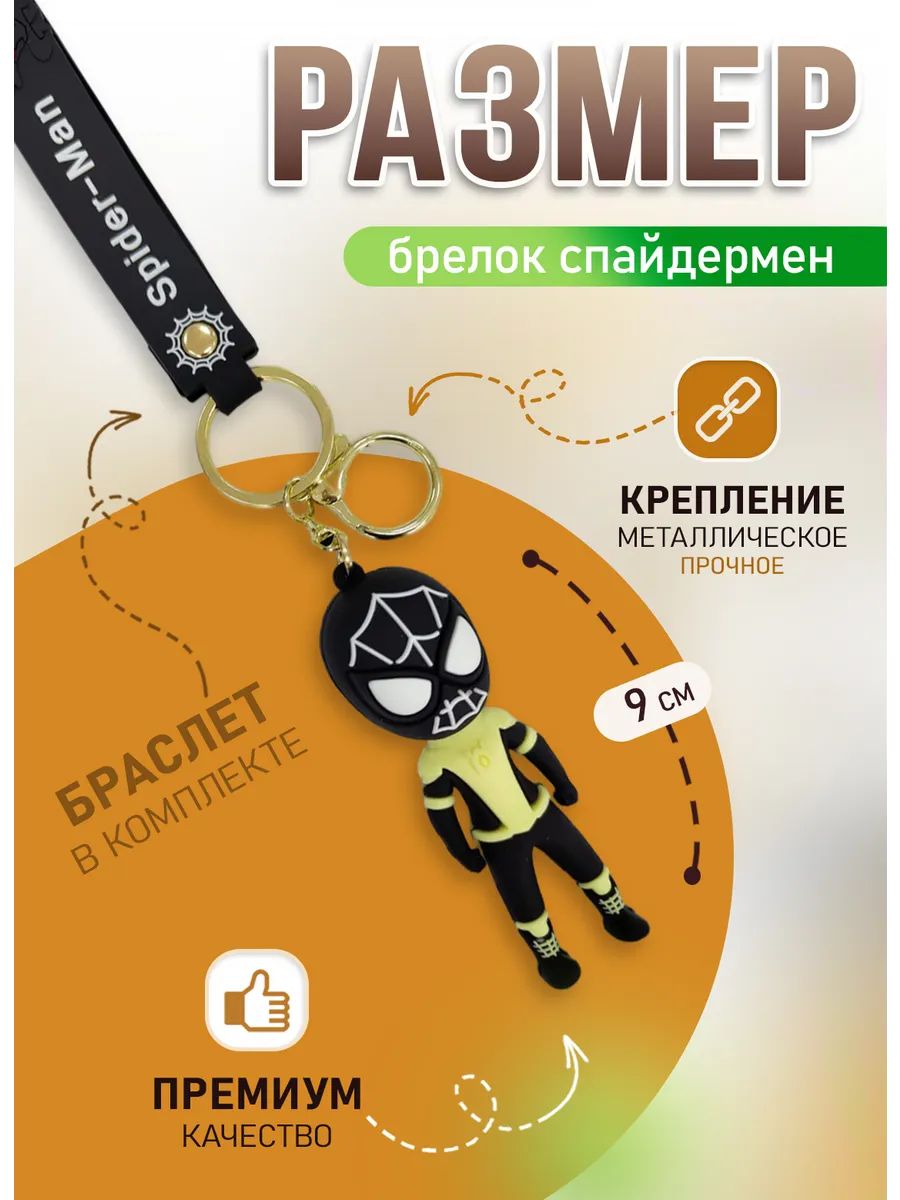 Брелок Спайдермен для ключей сумки, телефона картинка №2