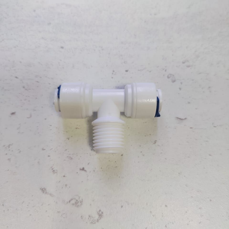 Фитинг тройник Т-образный 1/4" трубка - 1/4" трубка - 1/4" внешняя резьба картинка №2