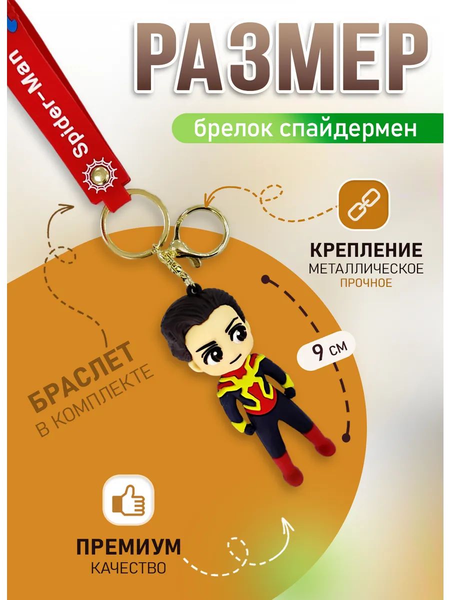 Брелок Спайдермен для ключей сумки, телефона картинка №2