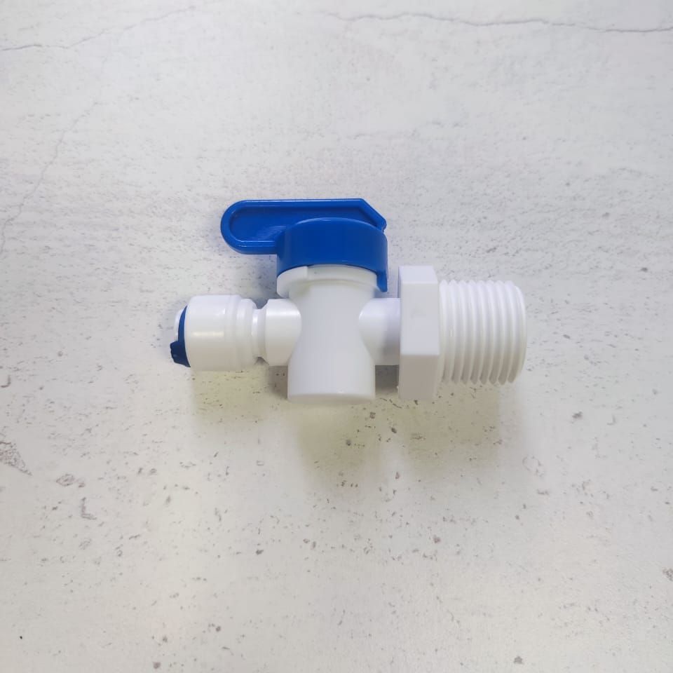 Кран переходник прямой 1/4" трубка - 1/2" внешняя резьба картинка №2