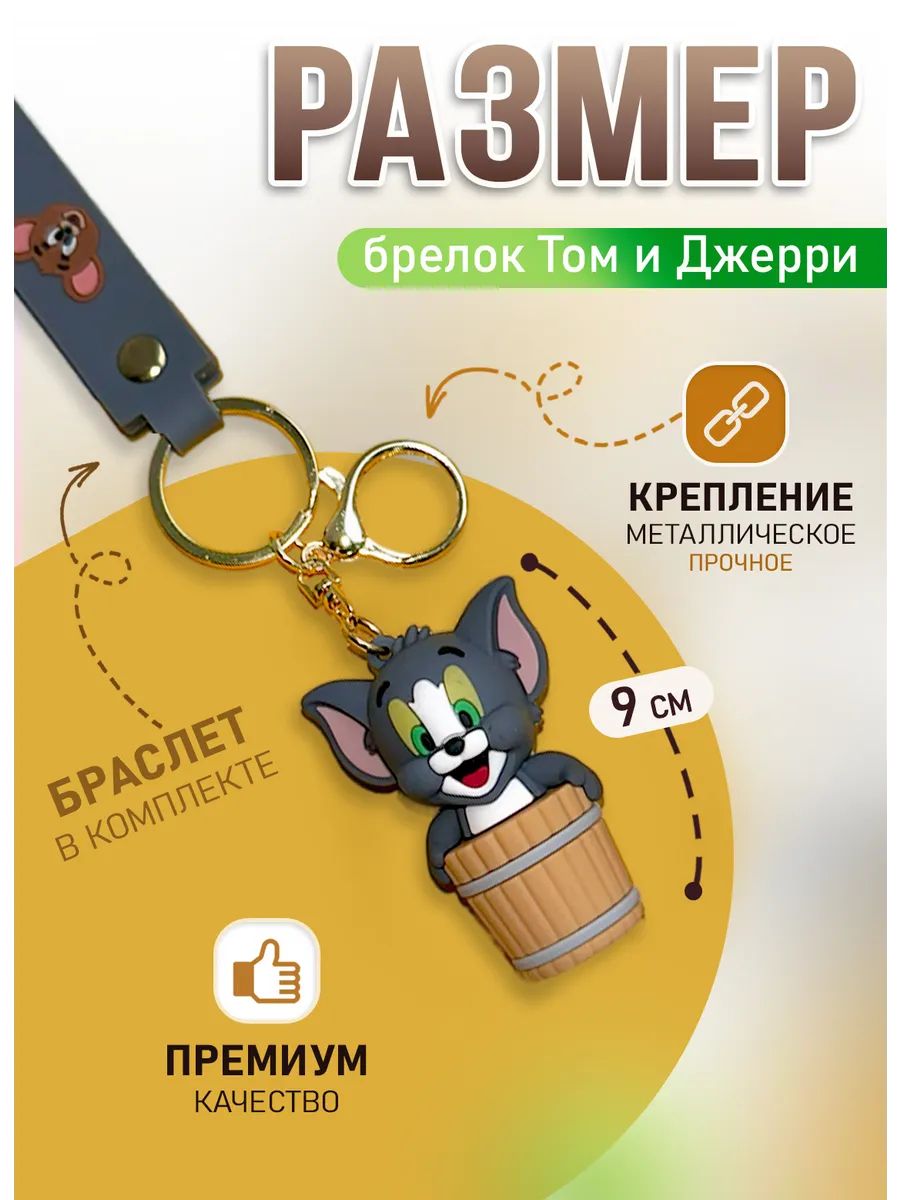 Брелок Том и Джерри подвеска котик Том картинка №2