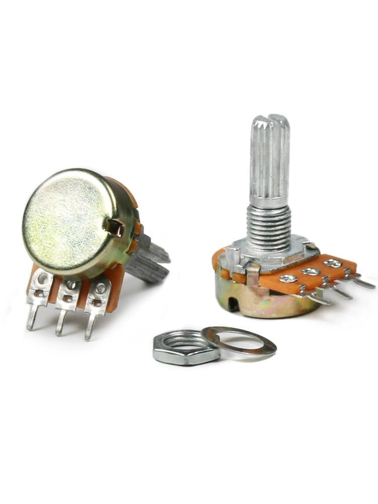 Потенциометр B1K WH148 (1 кОм) переменный резистор 3-pin 20мм картинка №2