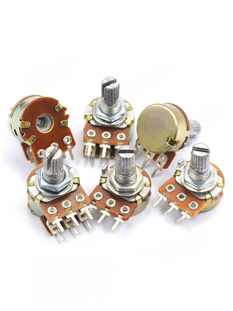 Потенциометр B250K WH148 (250 кОм) переменный резистор 3-pin 15мм картинка №2