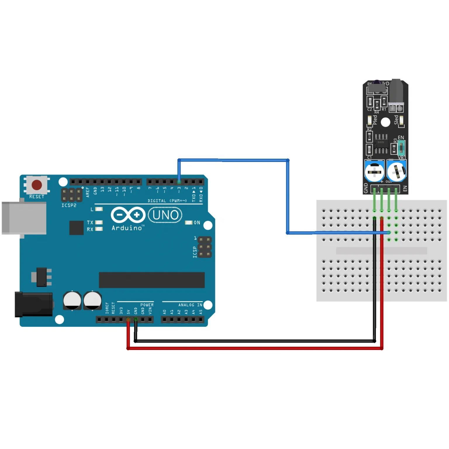 Модуль датчика обхода препятствий KY-032 (HW-488) для Arduino картинка №2