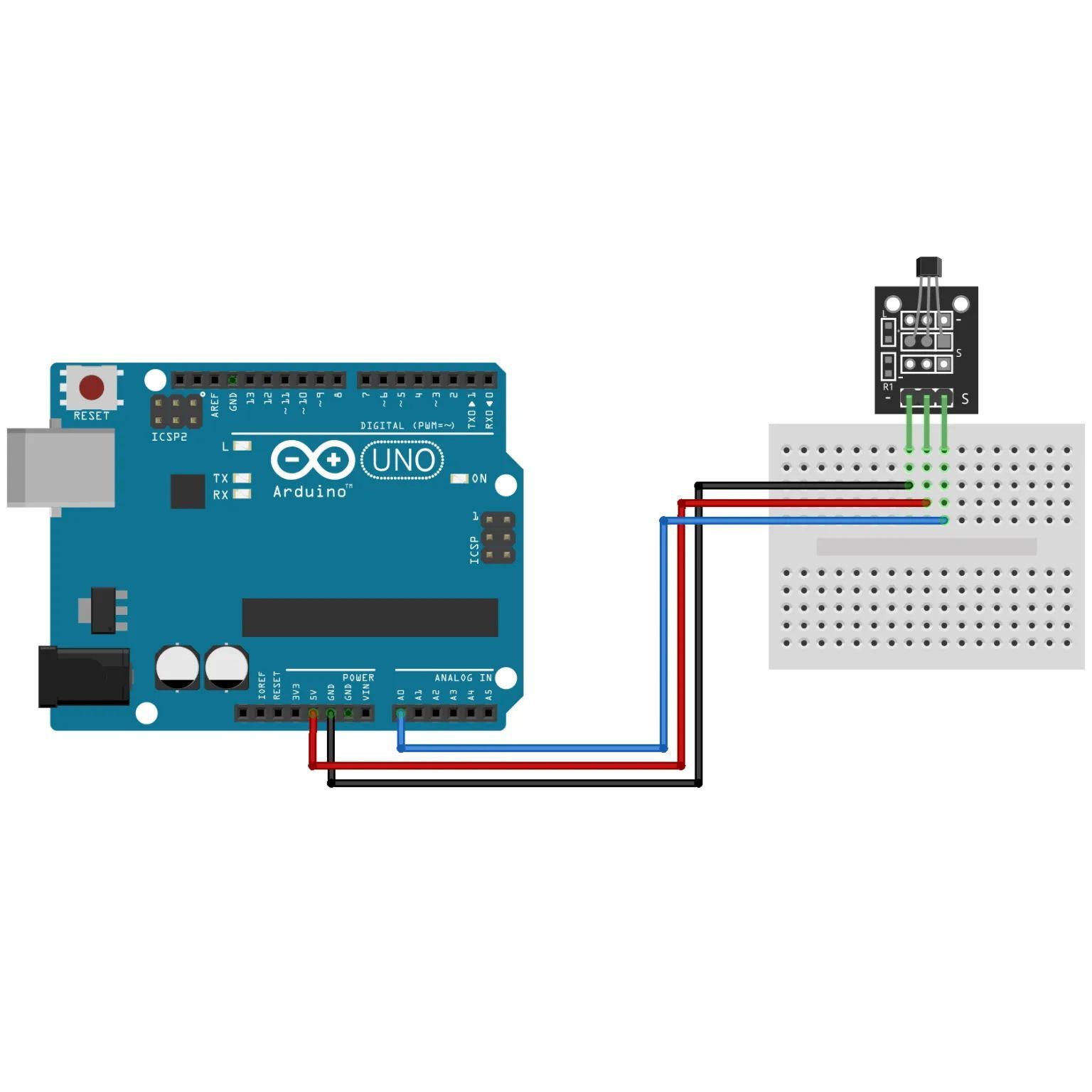 Модуль аналогового датчика Холла KY-035 (HW-495) для Arduino картинка №2