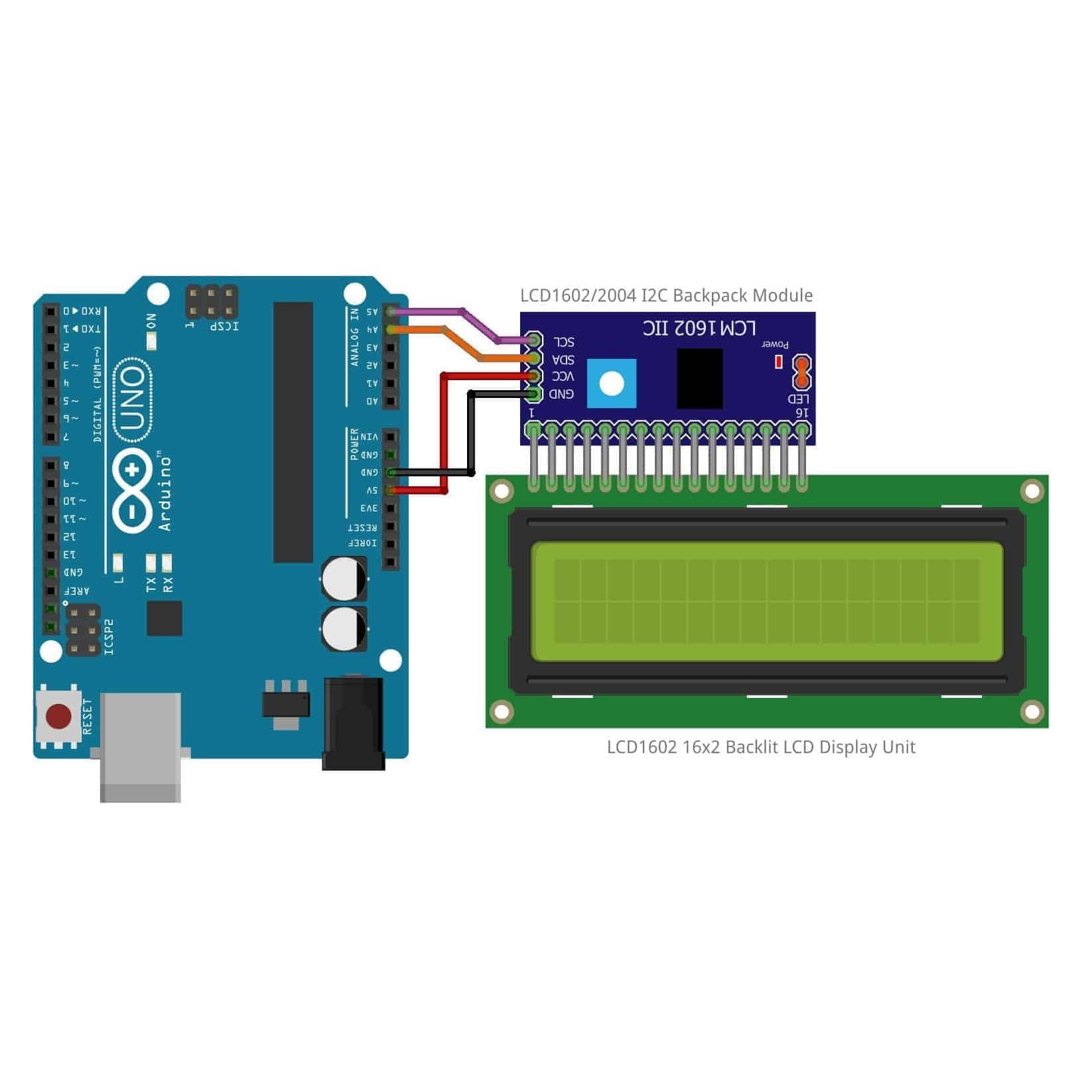 Дисплей LCD1602 без I2C синяя подсветка картинка №2