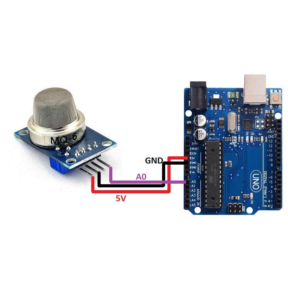 Модуль датчика газа MQ-6 (пропан, изобутан, сниженный углерод) для Arduino картинка №2