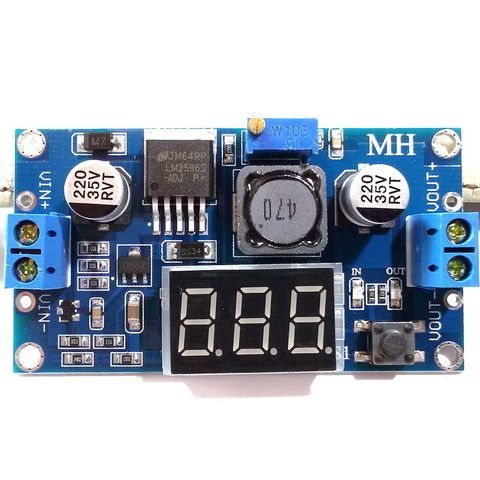 Понижающий DC-DC преобразователь LM2596 с индикатором картинка №2