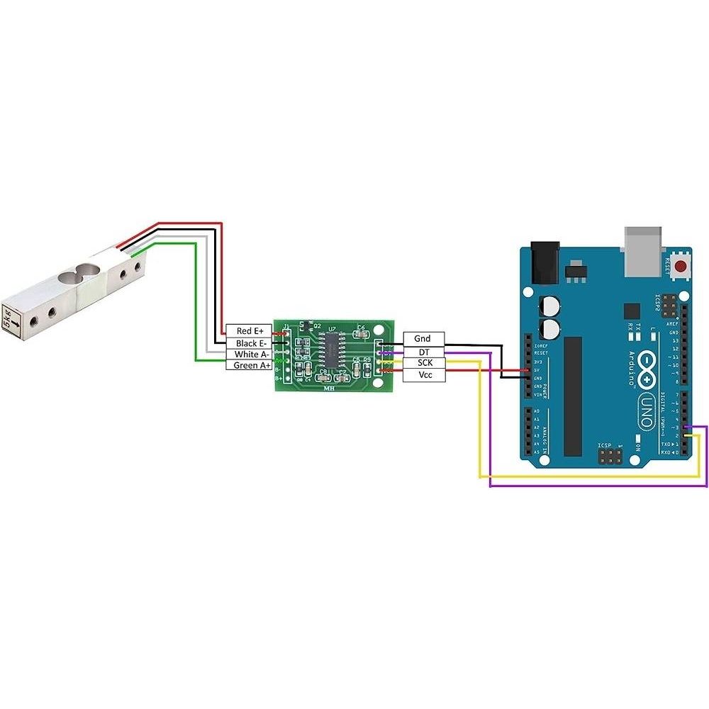 Модуль АЦП для тензодатчика HX711 Arduino картинка №2