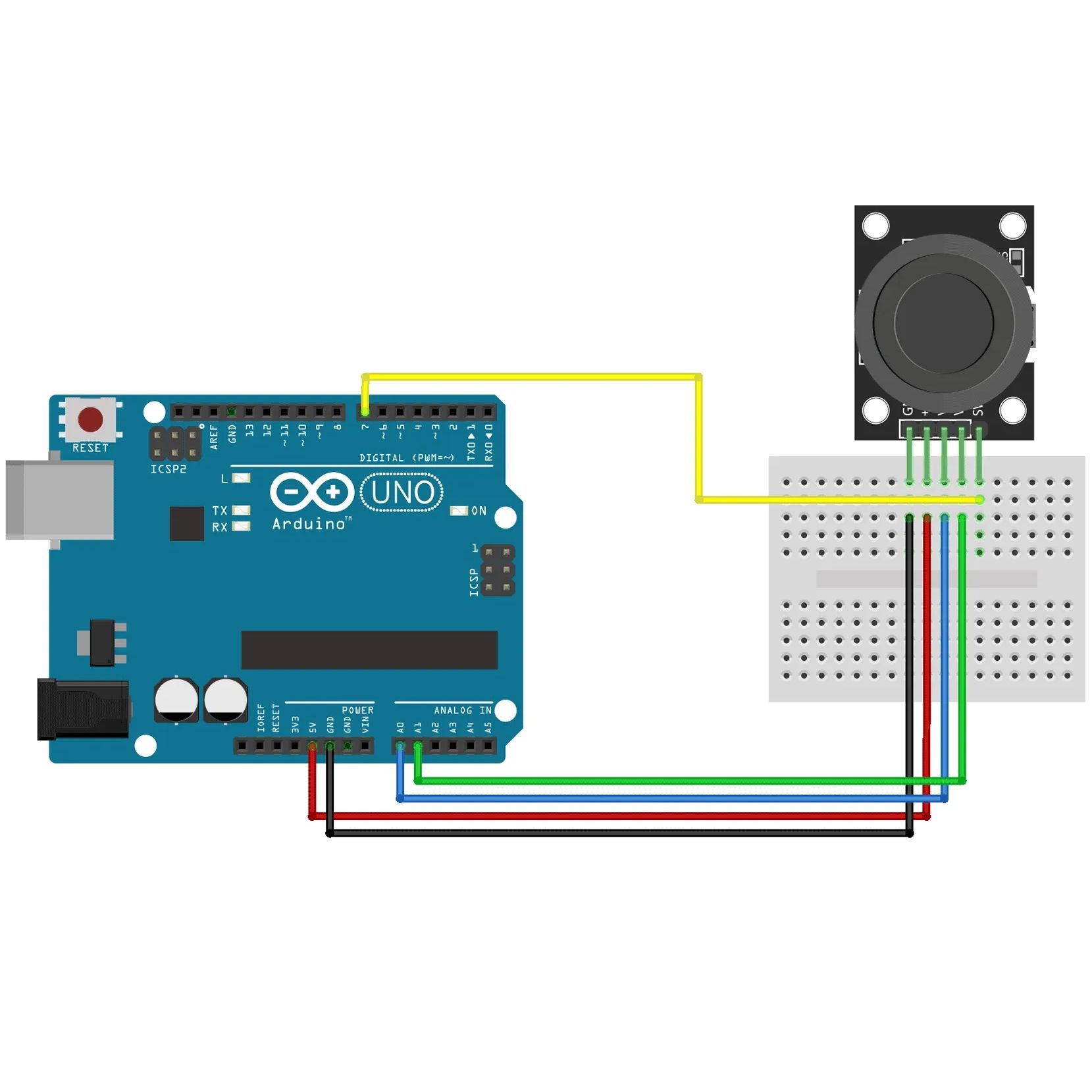 Модуль 2-х осевого джойстика KY-023 (HW-504) для Arduino картинка №2