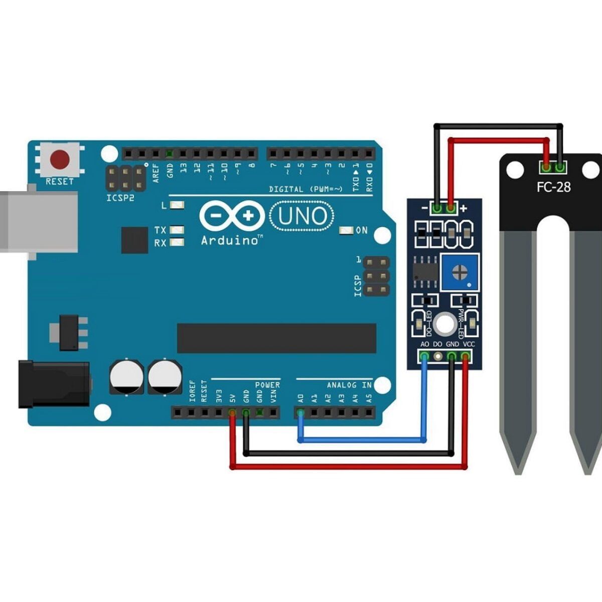 Модуль датчика влажности почвы YL-69 (FC-28) для Arduino картинка №2